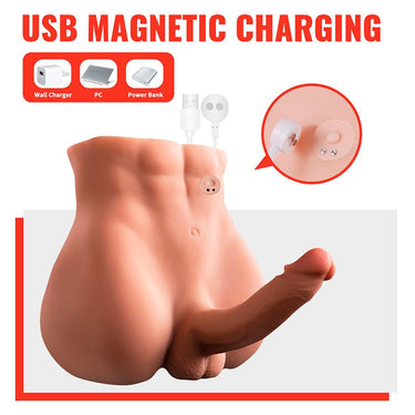 Masturbatore realistico con spinta automatica e stimolazione doppia XISE